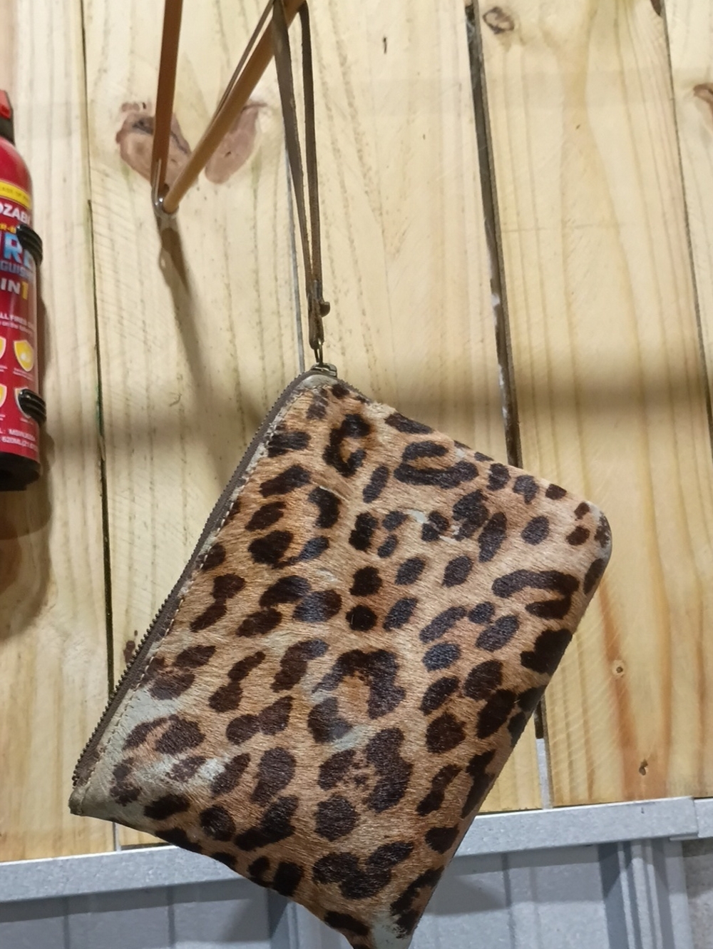 Patricia Nash Leopard Print Wristlet in Brown and Black